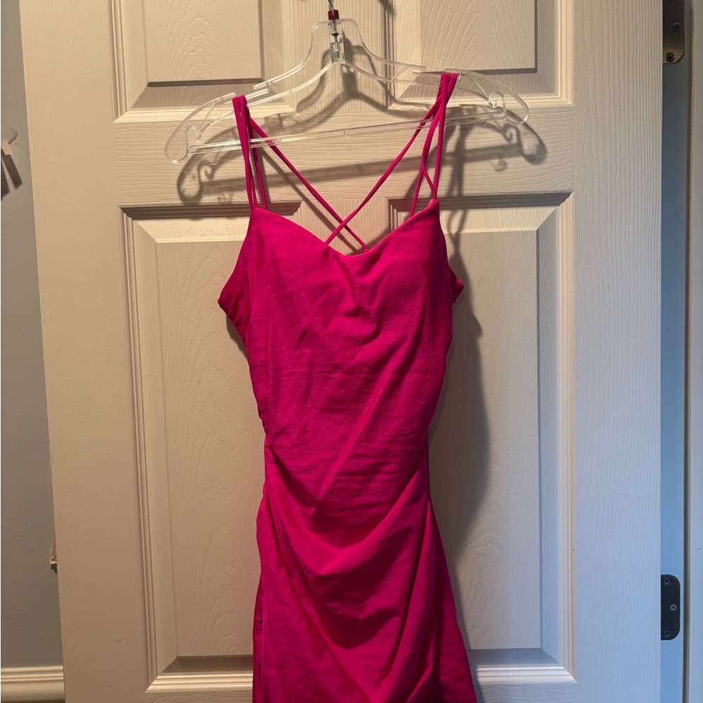 Hot Pink Strappy Dress